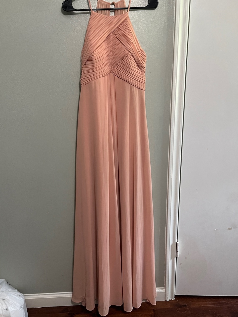 #Levkoff Sleeveless Blush Halter Maxi Dress